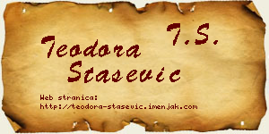 Teodora Stašević vizit kartica